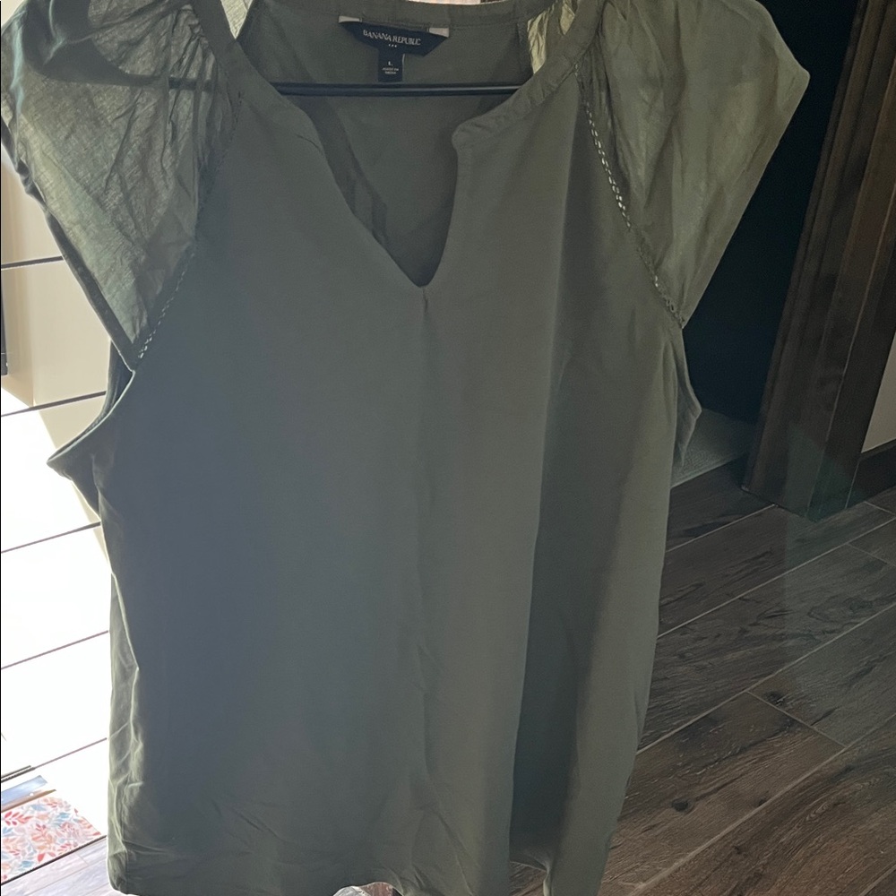 Banana Republic Khaki Women's Blouse